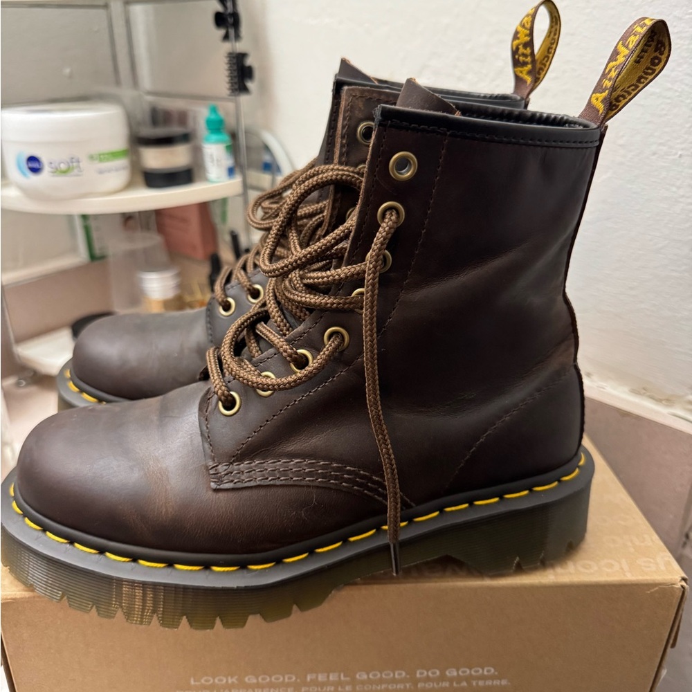 Dr. Martens Bex Brown Leather Boots